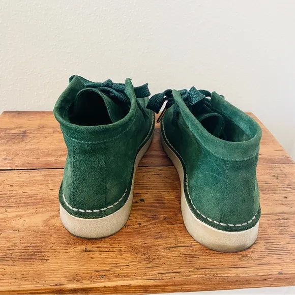 Free People Ashton Ankle Boots Size 39 Emerald Green