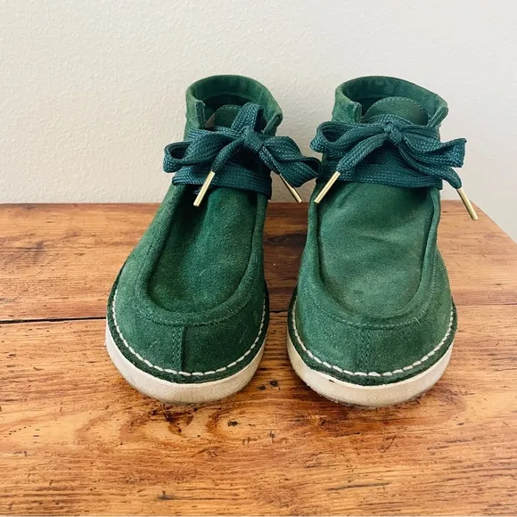 Free People Ashton Ankle Boots Size 39 Emerald Green