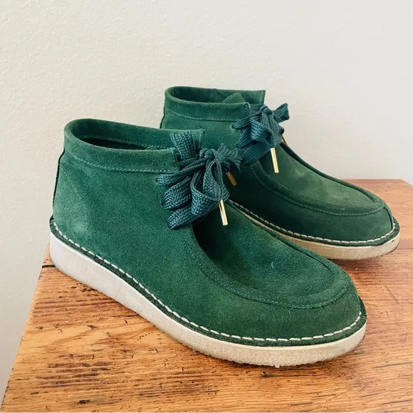 Free People Ashton Ankle Boots Size 39 Emerald Green
