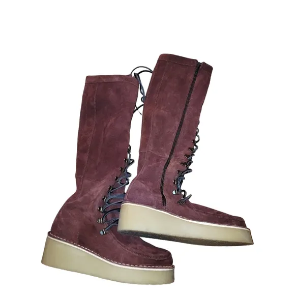 Free People Ava Tall Lace Up Boots Size 38
