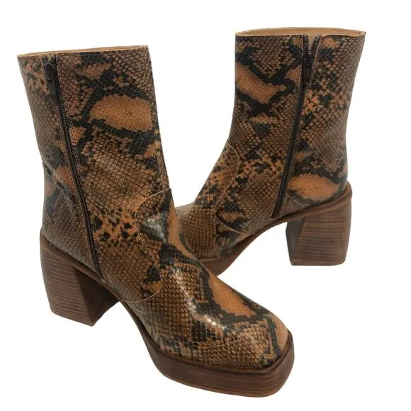 Free People Beau Western Ankle Boots Black Size 38