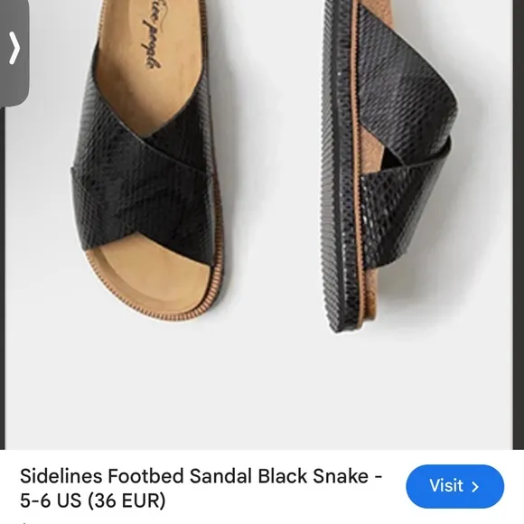 Free People Black Slide Sandals Size 8
