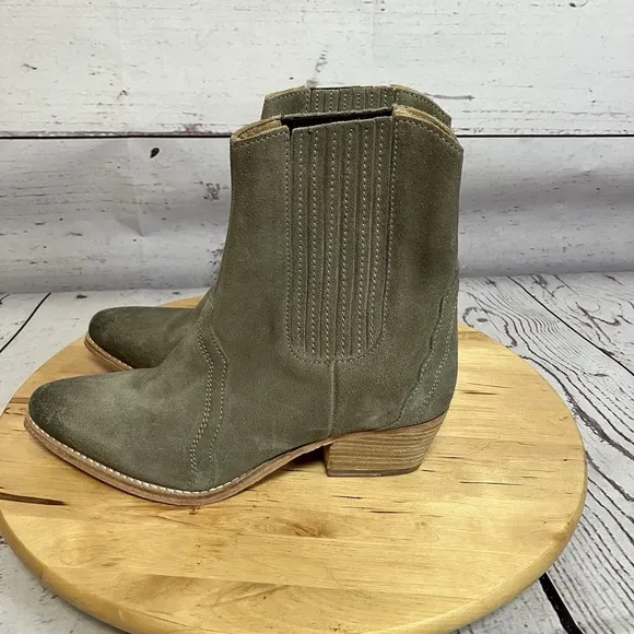 Free People Chelsea Boot Women's Size 5.5 EUR 36 Bootie Frontier Suede Western