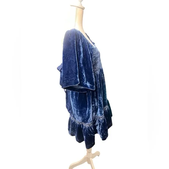Free People Easy to Love Mini Dress – Shaded Lake Blue – Size Small