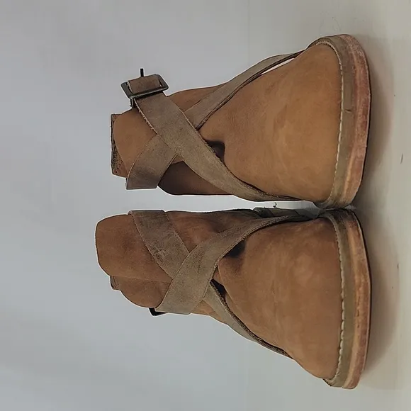 Free People Las Palmas Distressed Leather Women's Ankle Boots