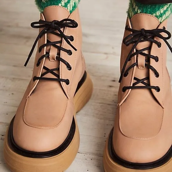 Free People Mara Lace-Up Boots