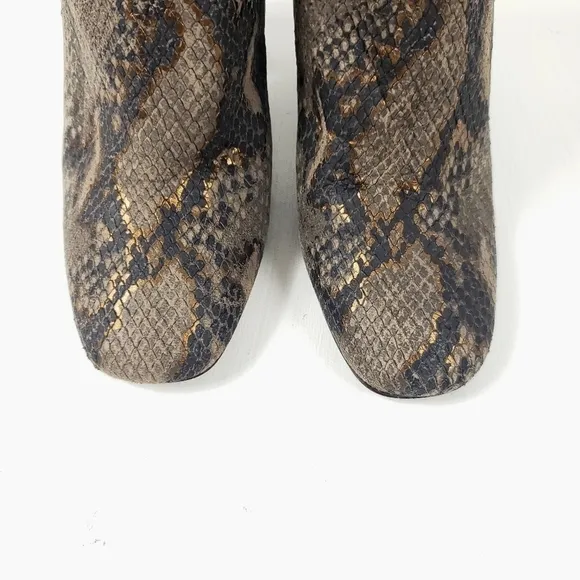Free People Nolita snake skin print heeled ankle Boots size 36