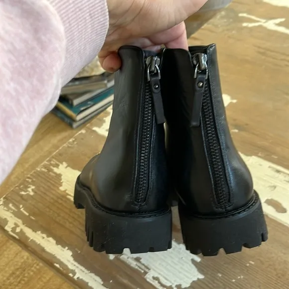 Free People NWT Lola Cruz Rhine Stones Black Zip Up  Boots. Comfortable! ❤️🌈