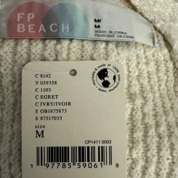 Free People Primavera Skort Sweater Set in Ivory Medium NWT