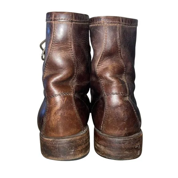 Freebird by Steven 9 Charlie Combat Boots Brown Distressed Leather
