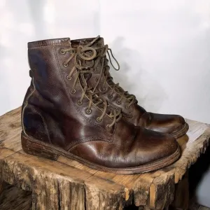 Freebird by Steven 9 Charlie Combat Boots Brown Distressed Leather