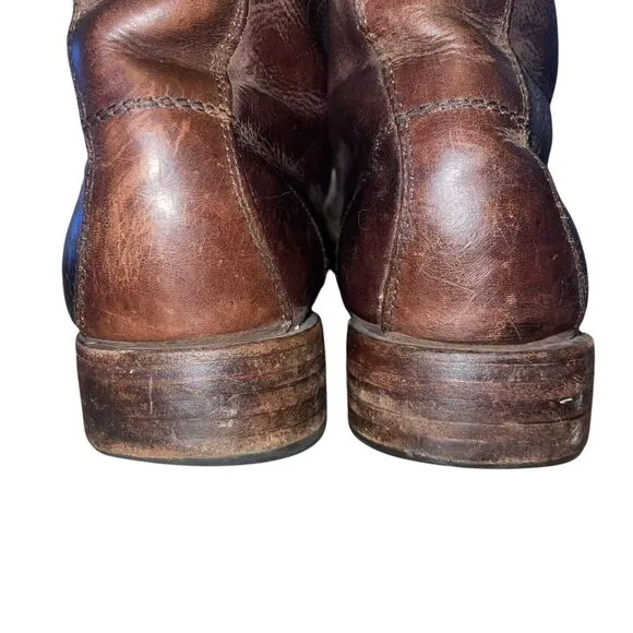 Freebird by Steven 9 Charlie Combat Boots Brown Distressed Leather