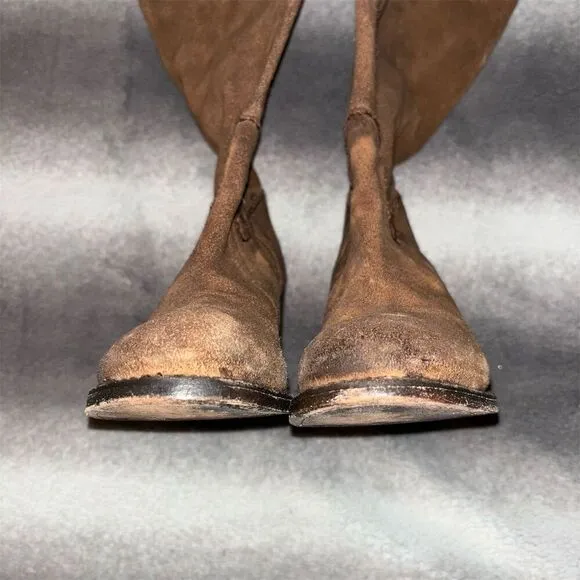 Freebird by Steven Brock Brown Suede Over The Knee Tall BOHO Western Boots