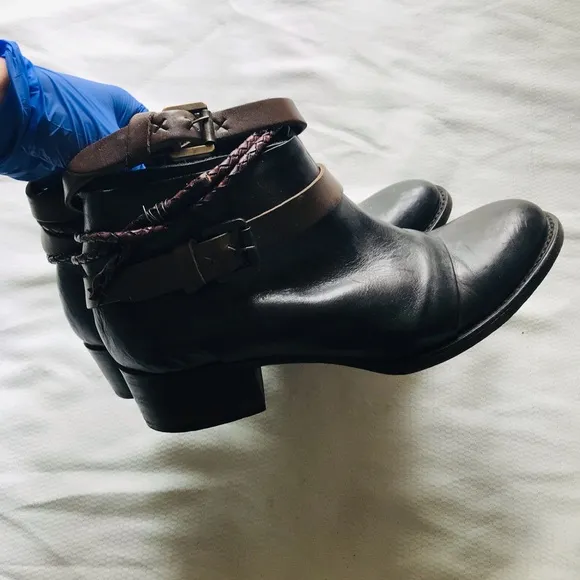 Freebird by Steven simba Black Leather Ankle Boots