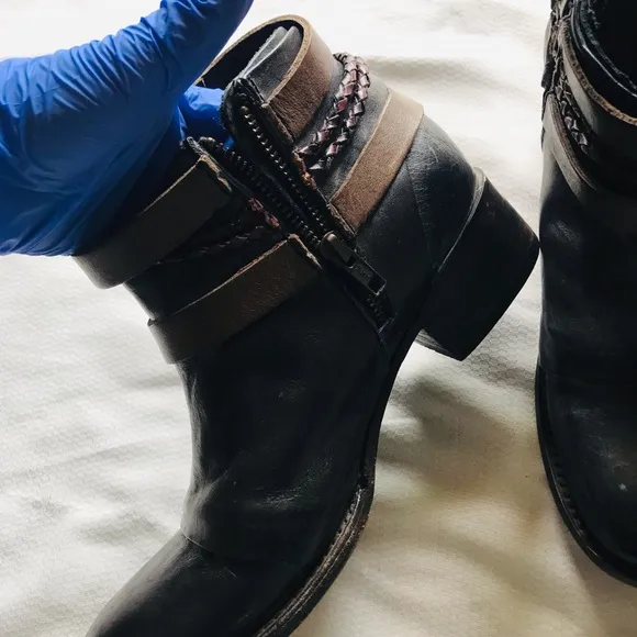 Freebird by Steven simba Black Leather Ankle Boots