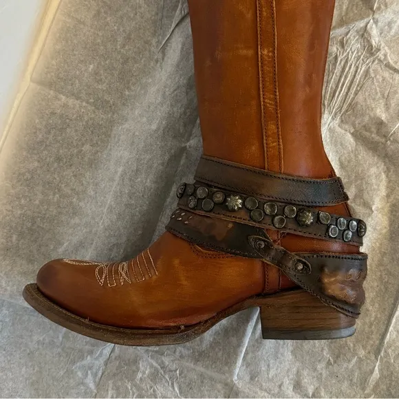Freebird Rodondo Whiskey, handmade, Brown Leather Women's Boots, brand new