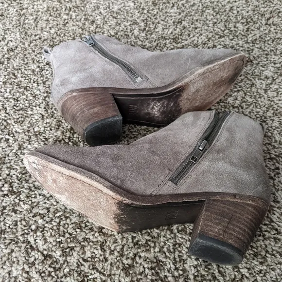 Frye Alton Chelsea gray suede boots 6.5M