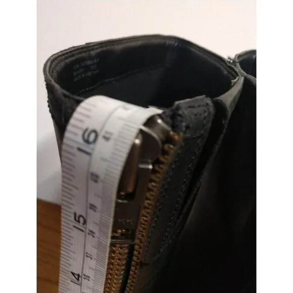 Frye &amp; Co. Jolie Back Zip Womens Black Leather Knee-High Boots 6.5 M