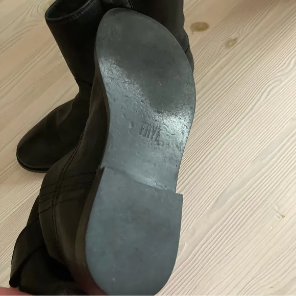 Frye Black Leather Boots size 7.5