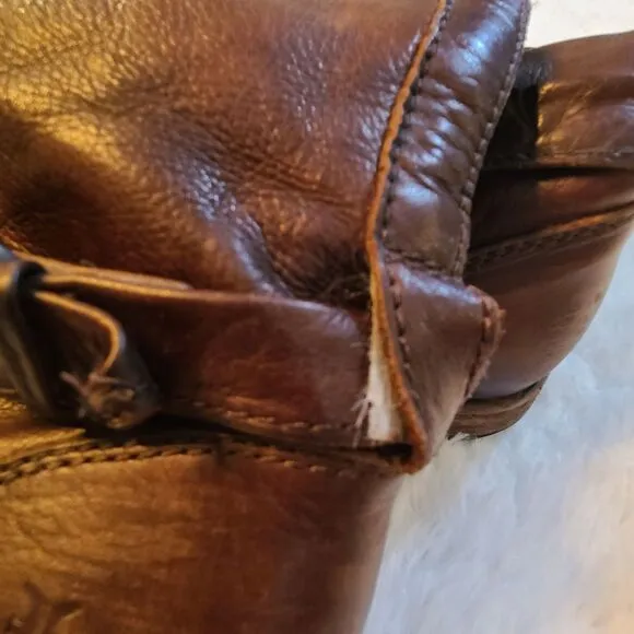 Frye Brown Cognac Leather Phillip Riding Boots 8 B