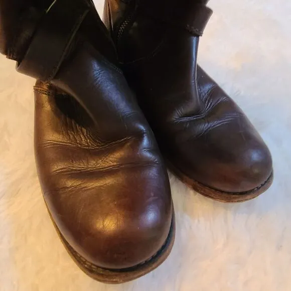 Frye Brown Cognac Leather Phillip Riding Boots 8 B