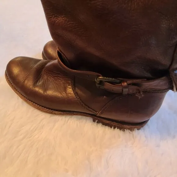 Frye Brown Cognac Leather Phillip Riding Boots 8 B