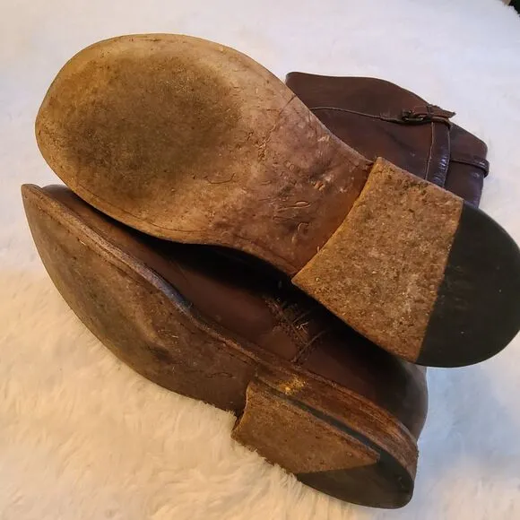 Frye Brown Cognac Leather Phillip Riding Boots 8 B