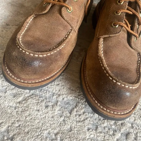 Frye Dakota Mid Lace Up Boots Chukka Suede Leather Tan Ankle Boots: 10.5