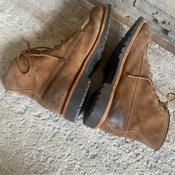 Frye Dakota Mid Lace Up Boots Chukka Suede Leather Tan Ankle Boots: 10.5