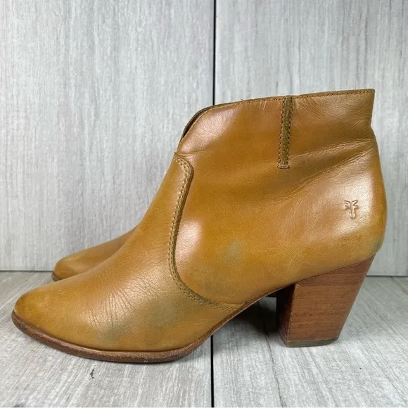 Frye Jennifer Ankle Boots Brown Leather Ankle Bootie Shootie Womens Size 8