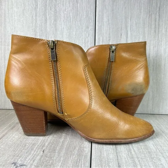 Frye Jennifer Ankle Boots Brown Leather Ankle Bootie Shootie Womens Size 8
