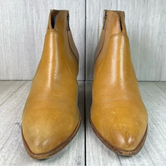 Frye Jennifer Ankle Boots Brown Leather Ankle Bootie Shootie Womens Size 8