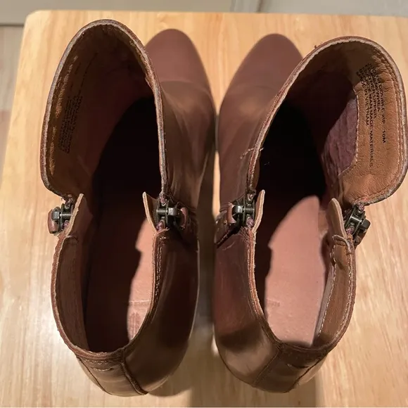 Frye Judith Double Zip Leather Booties Size 10 M
