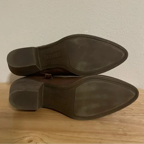 Frye Judith Double Zip Leather Booties Size 10 M