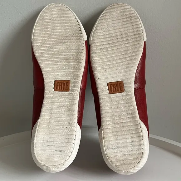 Frye Melanie Slip - On Women Burgundy Flat Sneaker Size 7M