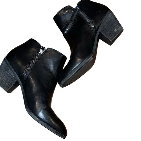 Frye Black Leather Ankle Boots Size 9