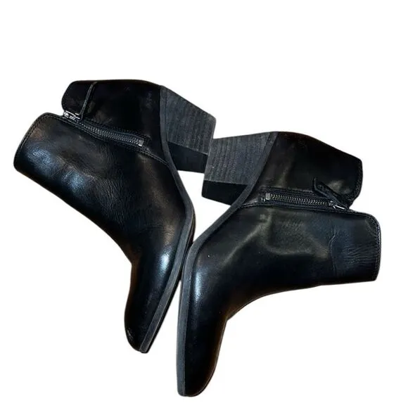 Frye Black Leather Ankle Boots Size 9