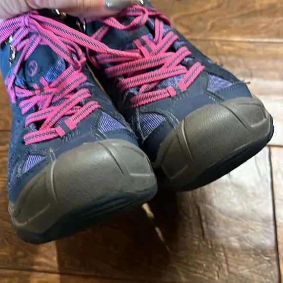 G-Merrell, 3, Capra Purple and Pink Mid waterproof boots, size 12.5