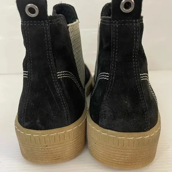 Gabor Lourdes Womens Grooved Sole Chelsea Boots Black And White SZ UK 7.5 US 10