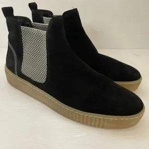 Gabor Lourdes Womens Grooved Sole Chelsea Boots Black And White SZ UK 7.5 US 10
