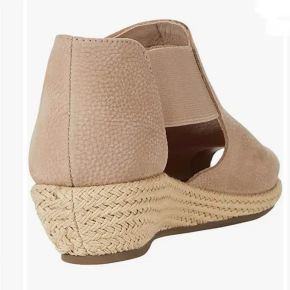 Gentle Souls Noa Sz.8.5 Elastic Slip-On Shoes Mushroom NEW
