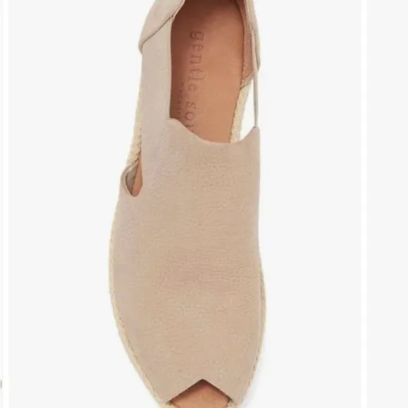 Gentle Souls Noa Sz.8.5 Elastic Slip-On Shoes Mushroom NEW