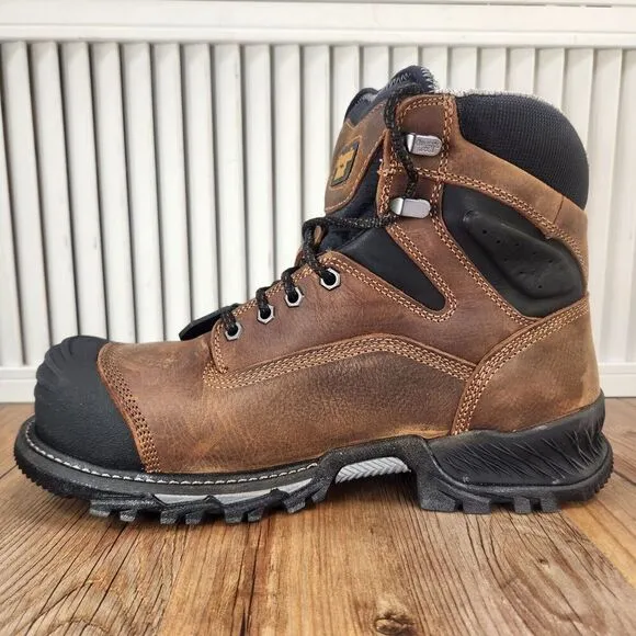 Georgia Boot GB00284 6&quot; Rumbler Mens 9 Wide Brown Waterproof Comp Toe Work Boots