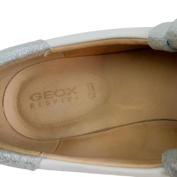 Geox Respira Slip-On Oxfords Tassel Fringe Platform Shoes Women's Size 38/7
