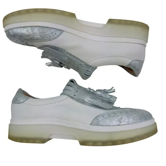 Geox Respira Slip-On Oxfords Tassel Fringe Platform Shoes Women's Size 38/7