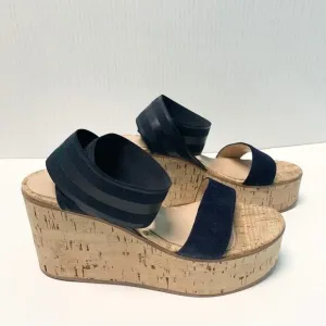 Gianvito Rossi Elastic Strap Cork Wedge Sandals 36.5 / 6