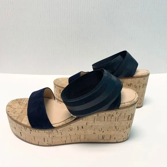 Gianvito Rossi Elastic Strap Cork Wedge Sandals 36.5 / 6