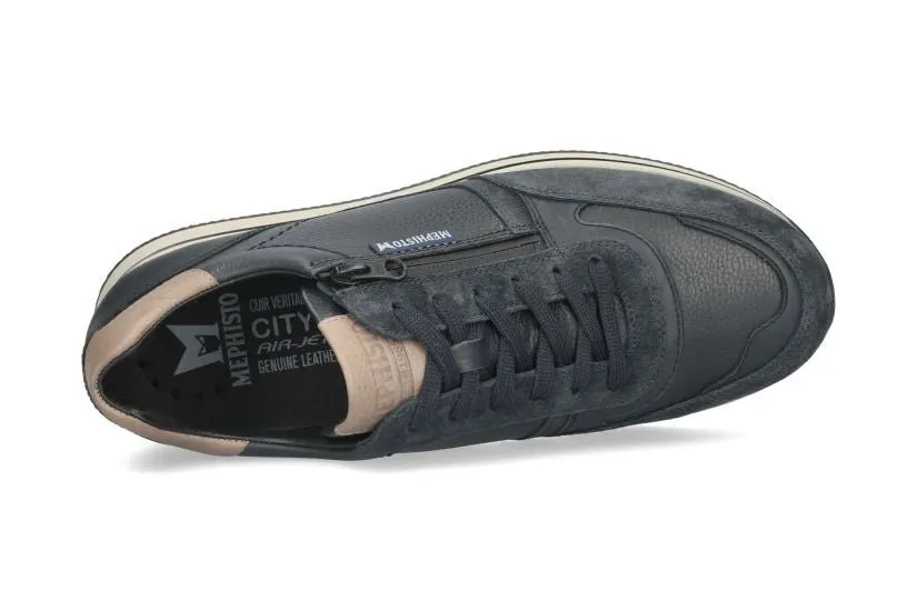 'Gilford' men's lace-zip sneaker - blue