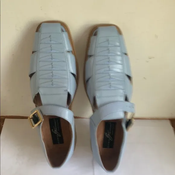 Giorgio Brutini Light Blue Leather Sandals