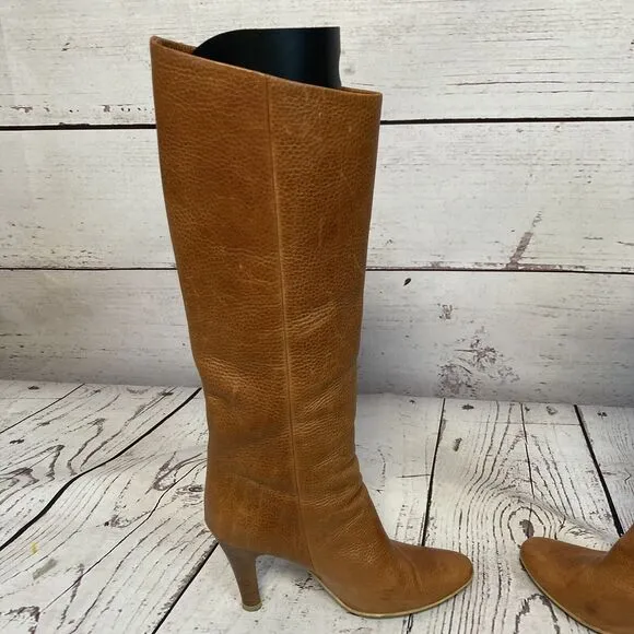 Giuseppe Zanotti‎ Boots Womens 8US 38.5EU Brown Leather Tall Riding Boot